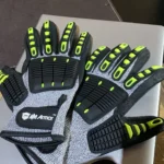 Cut Resistant Safety Work Glove Anti Vibration Anti Impact Oil-proof Protective With Nitrile Dipped Palm Glove for Working