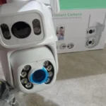 8MP 4K WIFI IP Camera PTZ Dual Lens with Dual Screen Ai Human Detect Night Vision Outdoor Wifi Surveillance Camera ICsee