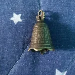 1PC Brass Handicraft Die-casting Scripture Bell Car Button Wind Bell Tibetan Bronze Bell Creative Gift Home Decoration Pendant