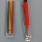 Solid Carpenter Pencil with Refill Lead and Built-in Sharpener for Deep Hole Mechanical Pencil scribing Marking Woodworking Tool