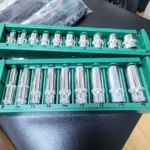 Binoax 6/9/10 Pcs Drive Socket Set 1/4”, 3/8” and 1/2” External Sockets Cr-V Steel