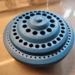 Hot 1pcs Round Shape Plastic Hard 100pcs 1-13mm Drill Bit Storage Case Stand Blue Hole Bore Plastic Organizer Container Box