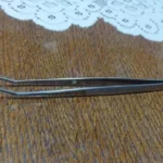 Stainless Steel Tweezers Serrated Curved Dental Instruments Dental Tool