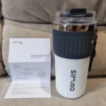 Stainless Steel Coffee Cup Coffee Mug Thermos Cup Portable Travel Mug With Lifting Rope Leak-Proof Non-Slip 500ml/400ml