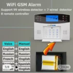 Wired & Wireless WiFi GSM Home Burglar Security Alarm System 433MHz Host Spanish French English Russian Italian Tuya Smart APP