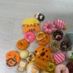 10pcs Cute Mini Candy Donut Bread Doll Food Scale Dollhouse Miniature Kawaii Accessories Home Craft Decor Cake Kids Kitchen Toys