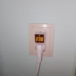 AC230V LED Digital Display Voltmeter Indicator Voltage Meter Light/Pilot Lamp EU Plug Electrician Tool