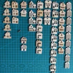 50PCS 30mm Wooden House Shaped Embellishments Hanging Ornaments Unfinished Wood Cutouts Ornaments for Christmas Crafts Decor