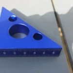 1Pc Triangle Ruler, 45/90 Degree Metric/Inch Scale Precision Angle Ruler, Aluminum Alloy Height Ruler Square DIY Woodworking Too