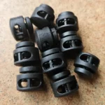 New 10pcs Cord Lock Plastic Stopper Cord Ends Toggles Clip Buckle Button Black Frost Shoelace Sportswear DIY Bag Accessory