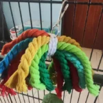 Parrot Chew Toy Cotton Rope Birds Toy Bite Bridge Bird Tearing Toys Cockatiels Training Hang Swings Birds Cage Supplies