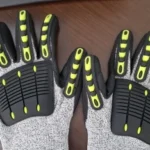 Cut Resistant Safety Work Glove Anti Vibration Anti Impact Oil-proof Protective With Nitrile Dipped Palm Glove for Working