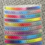 Laser Wheel Hub Reflective Sticker Car Motorcycle Bike Warning Decoration Reflective Strip Fluorescence Safety Reflective Tape