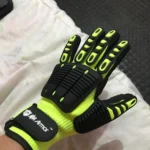 Cut Resistant Safety Work Glove Anti Vibration Anti Impact Oil-proof Protective With Nitrile Dipped Palm Glove for Working