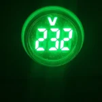 AC230V LED Digital Display Voltmeter Indicator Voltage Meter Light/Pilot Lamp EU Plug Electrician Tool