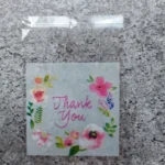 100Pcs Plastic Bags Thank you Cookie&Candy Bag Self-Adhesive For Wedding Birthday Party Gift Bag Biscuit Baking Packaging Bag