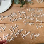 20Pcs Personalized Wedding Place Table Cards Names Tags Custom Place Settings for Guest Bride and Groom Party Decoration