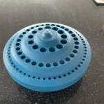 Hot 1pcs Round Shape Plastic Hard 100pcs 1-13mm Drill Bit Storage Case Stand Blue Hole Bore Plastic Organizer Container Box