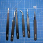 2/6pcs Precision Tweezers Set ESD Anti-Static Stainless Steel Tweezers Repair Tools for Electronics Repair Soldering Craft Tools