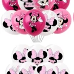 6pcs Minnie Mouse Foil Balloons Kids Girl Birthday Party Decorations Baby Shower Pink 1 2 3 4 5 6 7 8 9 Balloon Set Supplies