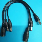 DC 1 Female to 2 Male Power Splitter Cable 2.1*5.5mm for CCTV Camera Security DVR Accessories LED Light Strip