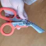 Multifunction Portable Emergency Shears with Lock Latch Tactical Folding Scissors Outdoor Survival Tool