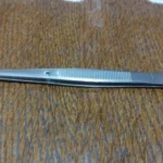 Stainless Steel Tweezers Serrated Curved Dental Instruments Dental Tool