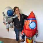 3D Astronaut Foil Balloon Rocket Balloons Space Ballons For Boy Kids Astronauta Universe Series Outer Space Birthday Party Decor