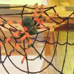 150/200cm Black Scary Giant Spider Huge Spider Web Halloween Decoration Props Haunted House Holiday Outdoor Giant Decoration