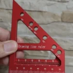 1Pc Carpenter Square Hole Scribing Ruler 22.5-90 Degree Measuring Ruler with Angle Pin Construction Precision Woodworking Tool