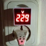 AC230V LED Digital Display Voltmeter Indicator Voltage Meter Light/Pilot Lamp EU Plug Electrician Tool