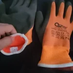 Thermal Work Safety Gloves, Fully Warm Fleece Lining Inside, Water- Proof Rubber Latex Coated,Anti-slip Palm, Winter Use