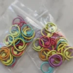 30PCS Zinc Based Alloy Knitting Stitch Markers Spiral Multicolor Painted Marker Buckle Crochet Stitch Lock Knit Needle Clip