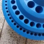 Hot 1pcs Round Shape Plastic Hard 100pcs 1-13mm Drill Bit Storage Case Stand Blue Hole Bore Plastic Organizer Container Box