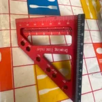 1Pc Carpenter Square Hole Scribing Ruler 22.5-90 Degree Measuring Ruler with Angle Pin Construction Precision Woodworking Tool