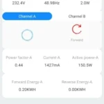 Tuya Smart WiFi Energy Meter Bidirectional Two Way 1/2 Channel with CT Clamp App Monitor Export and Import Power 80A AC110V/240V