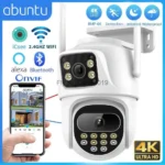 Wifi Surveillance Camera Outdoor PTZ 9MP Three lens 8X Digital Zoom AI Auto Tracking Humanoid Detection 4MP Security Camera