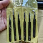 6pcs anti-static stainless steel tweezers set repair repair tool set anti-static hand tool set for model making