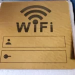 Acrylic Mirror WiFi Sign Sticker for Public Places House Shops Handwriting Account and Password Wifi Notice Board Signs