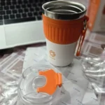 Stainless Steel Coffee Cup Coffee Mug Thermos Cup Portable Travel Mug With Lifting Rope Leak-Proof Non-Slip 500ml/400ml