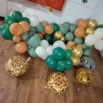 Jungle Animal Balloon Garland Arch Kit 1st Birthday Party Decoration Kids Boy Baby Shower Safari Decor Latex Balloons