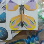 Magic Flying Butterflies Wind Up Toy In The Sky Bookmark Greeting Cards Rubber Band Powered Kids Magic Props Surpris Gift