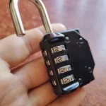 Combination Lock Resettable 4 Digit Padlock with Combination Waterproof and Heavy Duty Combination Padlock Outdoor for School