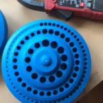 Hot 1pcs Round Shape Plastic Hard 100pcs 1-13mm Drill Bit Storage Case Stand Blue Hole Bore Plastic Organizer Container Box