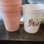 1Set Bachelorette Party Team Bride Plastic Drinking Cups Bridal Shower Gift Bride to be Hen Party Supplies Wedding Decorations