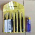 6pcs anti-static stainless steel tweezers set repair repair tool set anti-static hand tool set for model making