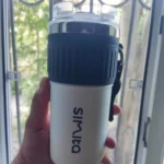 Stainless Steel Coffee Cup Coffee Mug Thermos Cup Portable Travel Mug With Lifting Rope Leak-Proof Non-Slip 500ml/400ml