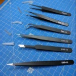 2/6pcs Precision Tweezers Set ESD Anti-Static Stainless Steel Tweezers Repair Tools for Electronics Repair Soldering Craft Tools