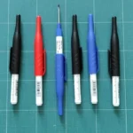 1-8pcs 32mm Deep Hole Long Nib Head Markers For Metal Perforating Pen Waterproof Bathroom Woodworking Decoration Marking Pen