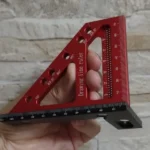 1Pc Carpenter Square Hole Scribing Ruler 22.5-90 Degree Measuring Ruler with Angle Pin Construction Precision Woodworking Tool